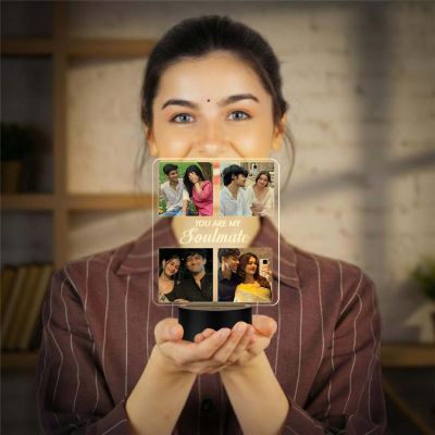 Personalized You are My Soulmate LED Night Lamp with Warm White Light Gift for Wife, Husband, Girlfriend, Boyfriend Birthday Gift for Loveable Person